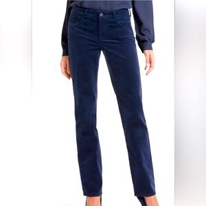 Ralph Lauren Blue Velvet Straight Leg Pants Sz 8